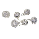 Maxbell 6pcs Mixed Filigree Cage Locket Pendant Necklace Findings