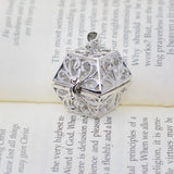 Maxbell 6pcs Mixed Filigree Cage Locket Pendant Necklace Findings