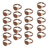 Maxbell 20x Adjustable Round Plate Ring Bases Copper