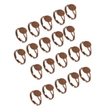 Maxbell 20x Adjustable Round Plate Ring Bases Copper
