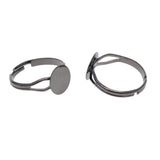 Maxbell 20x Adjustable Round Plate Ring Bases Gunmetal Black
