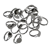 Maxbell 20x Adjustable Round Plate Ring Bases Gunmetal Black