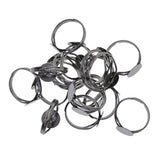 Maxbell 20x Adjustable Round Plate Ring Bases Gunmetal Black