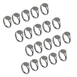 Maxbell 20x Adjustable Round Plate Ring Bases Gunmetal Black