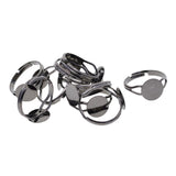 Maxbell 20x Adjustable Round Plate Ring Bases Gunmetal Black