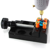 Maxbell Universal Mini Drill Press Vise Clamp Table Bench Vice for Jewelry Walnut