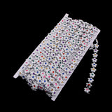 Maxbell 9m Crystal Rhinestone Close Chain Ribbon Trim for Wedding Party Decor Silver
