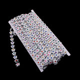 Maxbell 9m Crystal Rhinestone Close Chain Ribbon Trim for Wedding Party Decor Silver