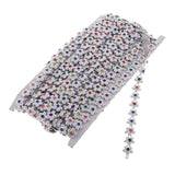Maxbell 9m Crystal Rhinestone Close Chain Ribbon Trim for Wedding Party Decor Silver