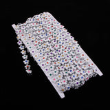 Maxbell 9m Crystal Rhinestone Close Chain Ribbon Trim for Wedding Party Decor Silver