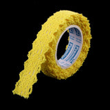 Maxbell 2 Yards 15mm Fabric Lace Washi Tape Self Adhesive Trim Wedding yellow