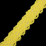 Maxbell 2 Yards 15mm Fabric Lace Washi Tape Self Adhesive Trim Wedding yellow