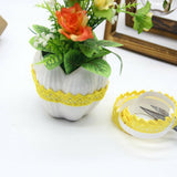 Maxbell 2 Yards 15mm Fabric Lace Washi Tape Self Adhesive Trim Wedding yellow