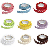 Maxbell 2 Yards 15mm Fabric Lace Washi Tape Self Adhesive Trim Wedding yellow