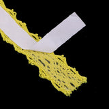 Maxbell 2 Yards 15mm Fabric Lace Washi Tape Self Adhesive Trim Wedding yellow
