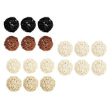 Maxbell 6Pcs 6cm Wicker Rattan Vine Ball DIY Ornaments Crafts  white