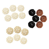 Maxbell 6Pcs 6cm Wicker Rattan Vine Ball DIY Ornaments Crafts  white