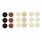 Maxbell 6Pcs 6cm Wicker Rattan Vine Ball DIY Ornaments Crafts  white