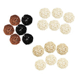 Maxbell 6Pcs 6cm Wicker Rattan Vine Ball DIY Ornaments Crafts  white
