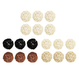 Maxbell 6Pcs 6cm Wicker Rattan Vine Ball DIY Ornaments Crafts  white