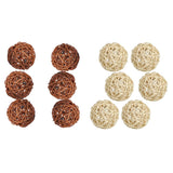 Maxbell 6PCS Rattan Ball Ornaments Wedding Party Decorations Wooden Balls  6CM White