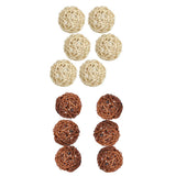 Maxbell 6PCS Rattan Ball Ornaments Wedding Party Decorations Wooden Balls  6CM White