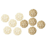 Maxbell 5Pcs 7cm Wicker Rattan Vine Ball DIY Ornaments Craft Embellishment burlywood