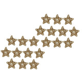 Maxbell 10Pcs Natural Wicker Rattan Vine Balls Wood Star Ornaments Party Decor 6cm