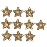 Maxbell 10Pcs Natural Wicker Rattan Vine Balls Wood Star Ornaments Party Decor 6cm