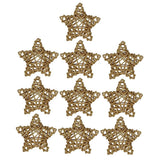 Maxbell 10Pcs Natural Wicker Rattan Vine Balls Wood Star Ornaments Party Decor 8cm