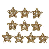 Maxbell 10Pcs Natural Wicker Rattan Vine Balls Wood Star Ornaments Party Decor 8cm