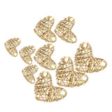 Max 9Pcs Mixed Heart Rattan Wicker Ball Photo Prop Home Decor DIY Trinkets Natural