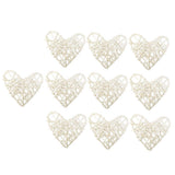 Max 10Pcs Heart Rattan Wicker Ball Photo Props Wedding Home DIY Trinkets  8cm