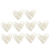 Max 10Pcs Heart Rattan Wicker Ball Photo Props Wedding Home DIY Trinkets  8cm