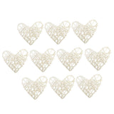 Max 10Pcs Heart Rattan Wicker Ball Photo Props Wedding Home DIY Trinkets  8cm