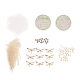 Maxbell 1Set Dragonfly Charms Pearls Beads Hair Accessory Findings DIY Wedding Bride