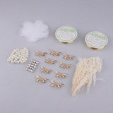 Maxbell 1Set Dragonfly Charms Pearls Beads Hair Accessory Findings DIY Wedding Bride