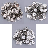 Maxbell 100 Pieces Silver Tone Round Cabochon Brooch Back Bar Pins Badges 13mm 20MM