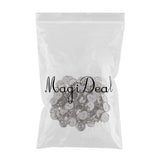 Maxbell 100 Pieces Silver Tone Round Cabochon Brooch Back Bar Pins Badges 13mm 20MM