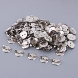 Maxbell 100 Pieces Silver Tone Round Cabochon Brooch Back Bar Pins Badges 13mm 20MM