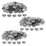 Maxbell 100 Pieces Silver Tone Round Cabochon Brooch Back Bar Pins Badges 13mm 20MM