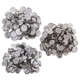 Maxbell 100 Pieces Silver Tone Round Cabochon Brooch Back Bar Pins Badges 13mm 20MM