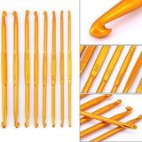 Maxbell 8Set Double Head Grip Aluminum Handle Crochet Hook for Hand Sewing Arts Tool