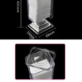 Maxbell Clear Acrylic Nail Art Wipes Holder Case Makeup Cotton Pads Storage Box