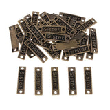 Max 40Sets  Letter Words Charms Connector DIY Jewelry Making Craft  Retro bronze