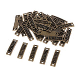 Max 40Sets  Letter Words Charms Connector DIY Jewelry Making Craft  Retro bronze