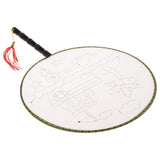 Maxbell Handheld Fabric Blank Fan for Painting Chinese Fan Round DIY Steamship