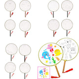 Maxbell Handheld Fabric Blank Fan for Painting Chinese Fan Round DIY Steamship