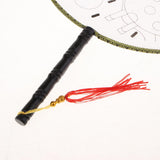 Maxbell Handheld Fabric Blank Fan for Painting Chinese Fan Round DIY Giraffe