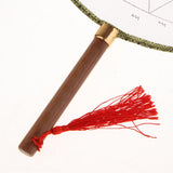 Maxbell Handheld Fabric Blank Fan for Painting Chinese Fan Round DIY Merry-go-round